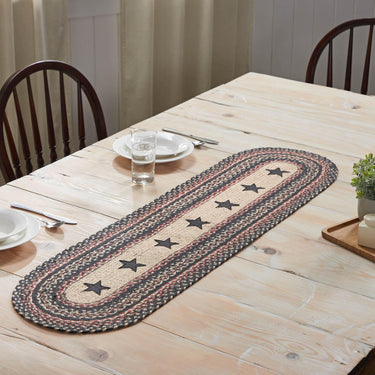 Colonial Star Jute Braided Oval Runner 13x48 VHC Brands - The Fox Decor